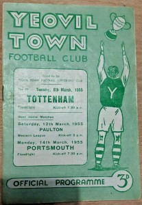 Football programme 1954/55 Tottenham Floodlit Friendly 8th March 1955 for sale on Ebay