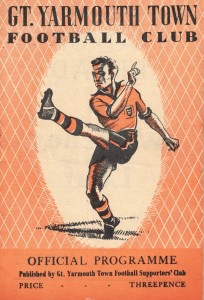 GREAT YARMOUTH TOWN v CLACTON 1957/58 EASTERN COUNTIES LEAGUE for sale on Ebay