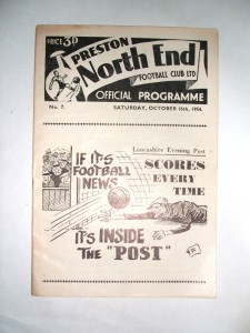 PRESTON N.E. V CHARLTON ATHLETIC (16-10-1954 ) for sale on Ebay