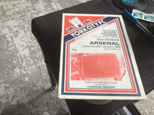 York City v Arsenal 26/1/85 FA cup rd4 for sale on Ebay