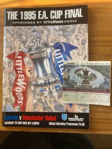 1995 FA Cup Final: Programme  and Ticket Stub: Everton v Manchester Utd for sale on Ebay