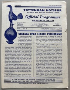 1957/58 Tottenham Hotspur v Chelsea League Division 1 for sale on Ebay