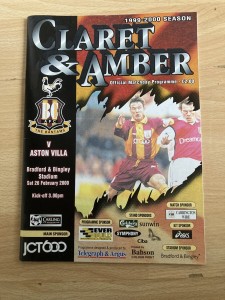 Bradford City V Aston Villa 1999/2000 for sale on Ebay