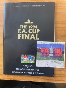 1994 FA Cup Final: Programme   and Ticket Stub: Chelsea  v Manchester United  for sale on Ebay