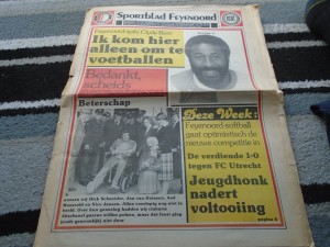 FEYENOORD V NAC 1977-8 NEWSPAPER ISSUE for sale on Ebay