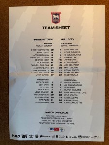 IPSWICH TOWN V HULL CITY TEAM SHEET. 3RD MARCH 2026. SKY BET CHAMPIONSHIP. for sale on Ebay
