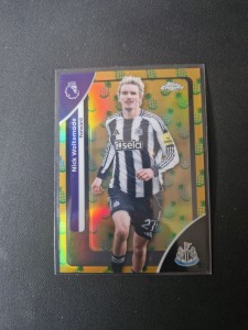 Topps Premier League Chrome 26 Nick Woltemade Pineapple Parallel Newcastle Utd for sale on Ebay