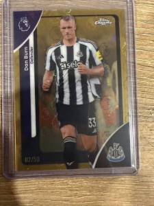 Topps Chrome Premier League 2025/26 Newcastle Dan Burn Gold Logofractor /50 for sale on Ebay
