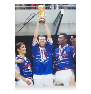 Zinedine Zidane Signed France Photo - 1998 World Cup Winner for sale on Ebay