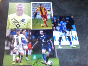 Signed Scottish Club Player Photographs x 5 for sale on Ebay