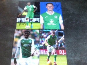 Signed Hibernian Player Photographs x 4 for sale on Ebay