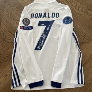 Cristiano Ronaldo Signed Real Madrid UCL Shirt Beckett Authentication COA for sale on Ebay