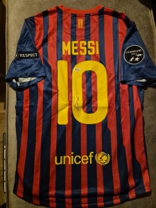 Messi BECKETT Witnessed Signed Barcelona Shirt With COA for sale on Ebay