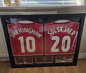 Manchester United 1999 Signed Shirts. Solksjaer/Sherringham + Authencity Certs for sale on Ebay