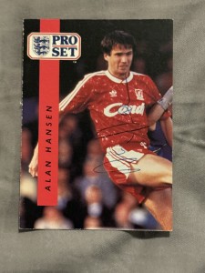  Hand signed Alan Hansen Liverpool Pro Set Trade Card for sale on Ebay