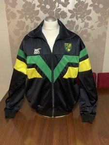 NORWICH CITY Original 1988 ASICS Tracksuit Track Jacket LARGE Rare NEAR MINT for sale on Ebay
