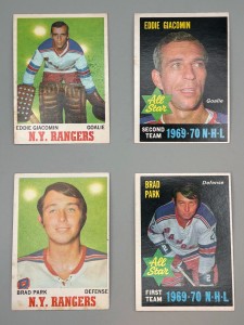 1970/71 - OPC Cards -Brad Park and Eddie Giacomin - New York Rangers - Lot of 4 for sale on Ebay