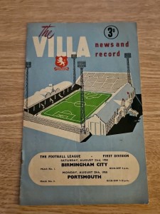 Aston Villa V Birmingham City 1958 Programme for sale on Ebay