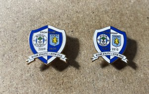 WIGAN ATHLETIC v ASTON VILLA ENAMEL FOOTBALL SUPPORTERS BADGE BADGES SET for sale on Ebay