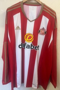 SUNDERLAND AFC ADIDAS 'DEFOE No. 18' 2016/17 Home Long Sleeved XXL - CG S24 for sale on Ebay