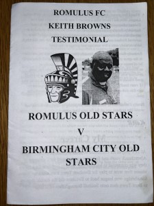 Romulus Old Stars V Birmingham City Old Stars Keith Brown Testimonial 2012 for sale on Ebay