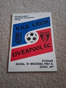 Lech Poznan V Liverpool - European Cup 1st Round 1st Leg 1984/85 for sale on Ebay