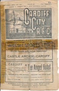 Cardiff City v West Brom 1947/1948 - includes newspaper match report for sale on Ebay