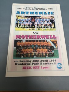 ARTHURLIE v MOTHERWELL April 1996 Steve Nugent testimonial for sale on Ebay