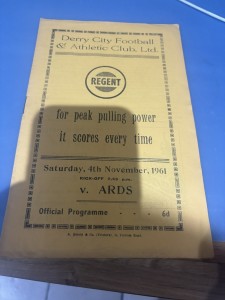 DERRY CITY v ARDS Nov 1961 for sale on Ebay