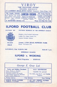 1968/69  Ilford v Woking, Isthmian League - good condition for sale on Ebay