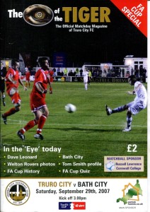 Truro City v Bath City 29/09/07 FA Cup Qualifying 2nd Round for sale on Ebay