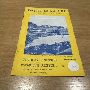 1957/58 Torquay United v Plymouth Argyle programme 15/03/1958 for sale on Ebay