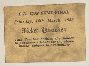 Luton Town v Norwich City FA Cup semi final ticket voucher 1958/9 for sale on Ebay