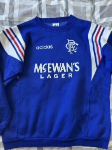 Glasgow Rangers Vintage adidas training Jumper 90's sweatshirt Medium for sale on Ebay