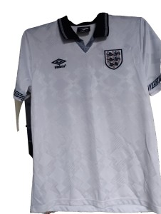 England Home Football Shirt 1990/92 Adults Medium Umbro Number 19 Vintage VGC for sale on Ebay
