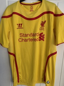LIVERPOOL WARRIOR AWAY SHIRT 2014-15 SIZE LARGE MAN for sale on Ebay