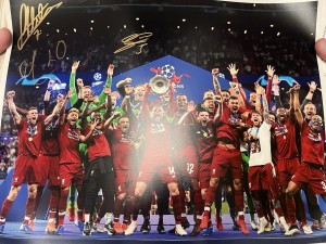Liverpool Fc Multi Signed, WIJNALDUM, MILNER, LALLANA, 16x12 Champions Photo COA for sale on Ebay