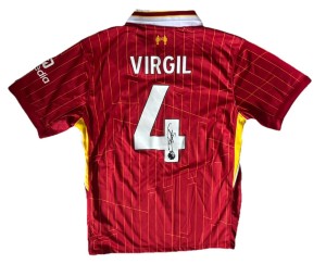 VIRGIL VAN DIJK Hand Signed FC Liverpool 2024/25 Home Football Jersey Proof/COA for sale on Ebay