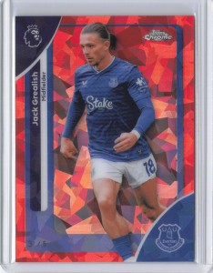 Topps Chrome Sapphire Premier League Everton Jack Grealish /5 - RED for sale on Ebay