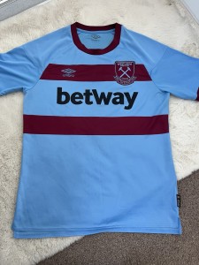 2020/21 West Ham Away *125   Year* Shirt Size Large for sale on Ebay