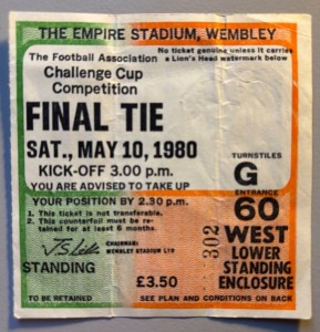 1980 Ticket West Ham United v Arsenal FA Cup Final at Wembley for sale on Ebay