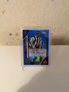 Faustino Asprilla Auto Blue /150 PL Chrome 25-26 Newcastle United FC for sale on Ebay