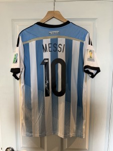 Lionel Messi Argentina Signed Shirt with Becketts Authentication COA World Cup for sale on Ebay