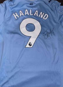 Erling Haaland Hand Signed Man City Shirt With Certificate Of Authenticity for sale on Ebay
