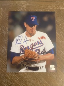 Nolan Ryan Blood Photo 8x10 Autograph, Hologram, AI Verified Rangers for sale on Ebay