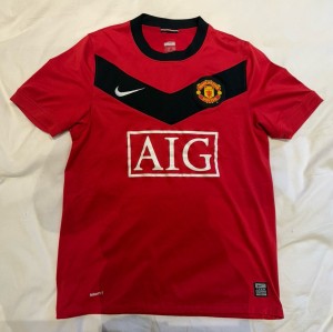 Original Authentic Nike Manchester United 2009/2010 Home Shirt Mens for sale on Ebay