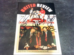 Multi Signed Manchester United v Blackburn Rovers Programme 1994 for sale on Ebay