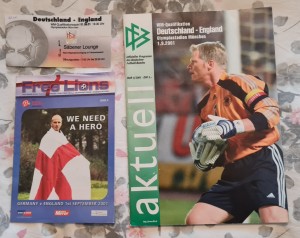 Germany V England   2001 Programme & Ticket  Free Lions fanzine for sale on Ebay