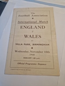 England V Aston Villa At Aston Villa 10/11/1948 for sale on Ebay