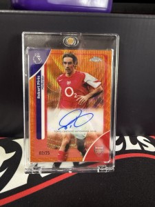 Robert Pires 02/25 Auto Topps Chrome Premier League Arsenal Legend Autograph for sale on Ebay
